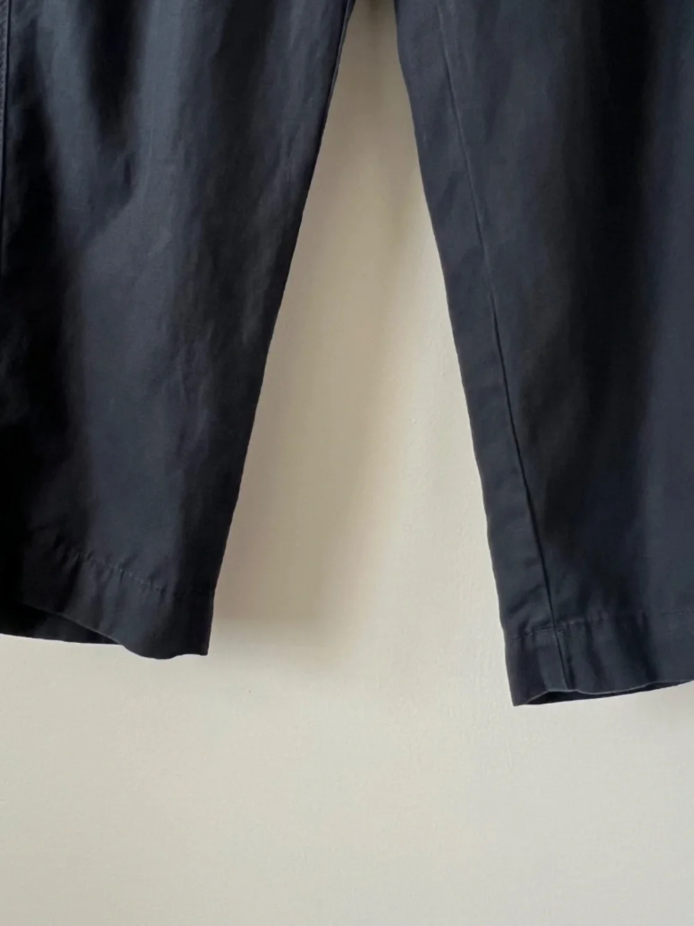 Banana Republic M Black Linen Blend Elastic Waist Pull On Cropped Pants Womens